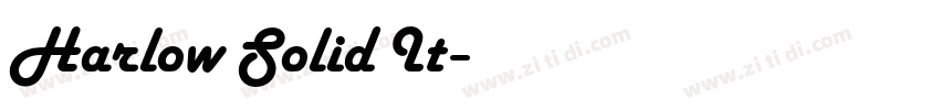 Harlow Solid It字体转换